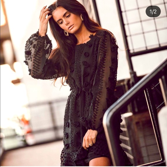 Dresses & Skirts - NWOT Eloise Black LS Pom Dress